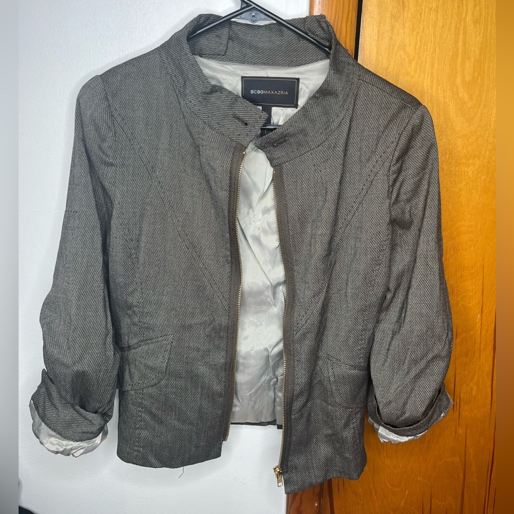 BCBGMaxAzria Women's Charcoal Blazer S Small